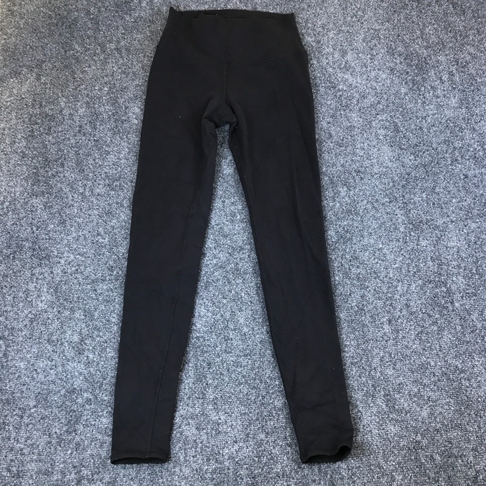 Alo Yoga Leggings Womens 23x27 Black Logo Nylon Stretch High Waist Performance